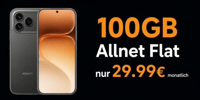Honor 600 Pro mit Vertrag – 512GB einmalig 29 Euro mit 100GB Allnet Flat nur 29.99 Euro monatlich