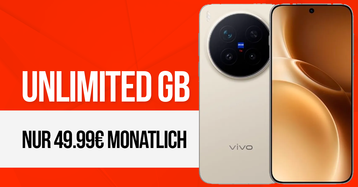 vivo X300 Pro für einmalig 229 Euro mit Vodafone unlimited Allnet Flat und 100 Euro Wechselbonus für 49.99 Euro monatlich